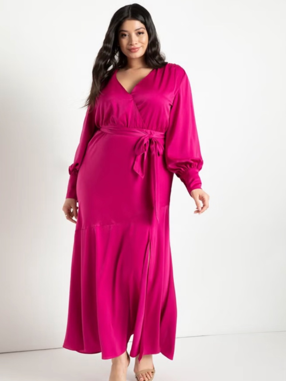 Eloquii satin maxi dress